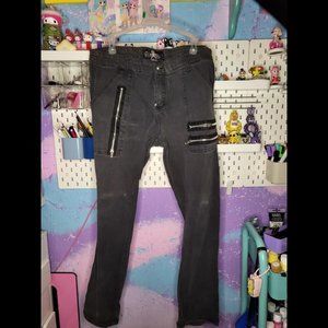 Royal Bone Black bone zipper Skinny jeans